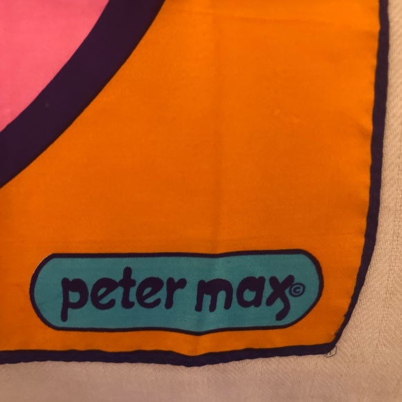 Vintage Peter Max Silk Moon Print Scarf - Picture 3 of 5